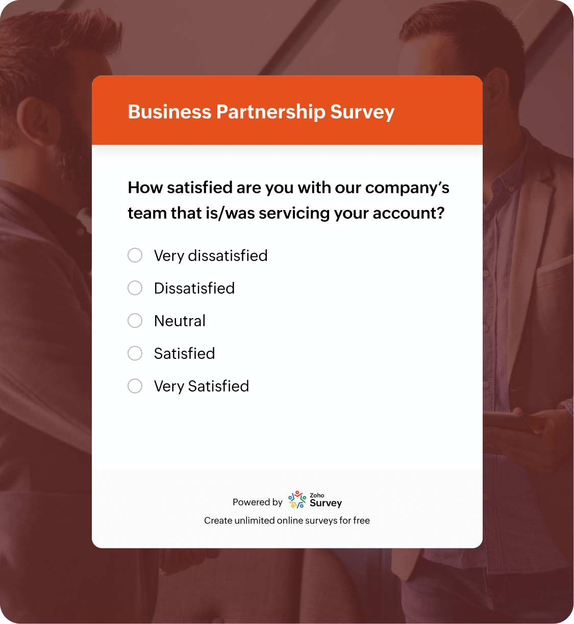 Business partnership survey questionnaire template