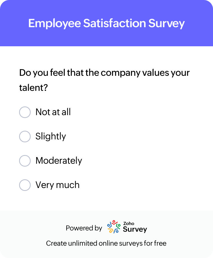 Employee satisfaction survey template
