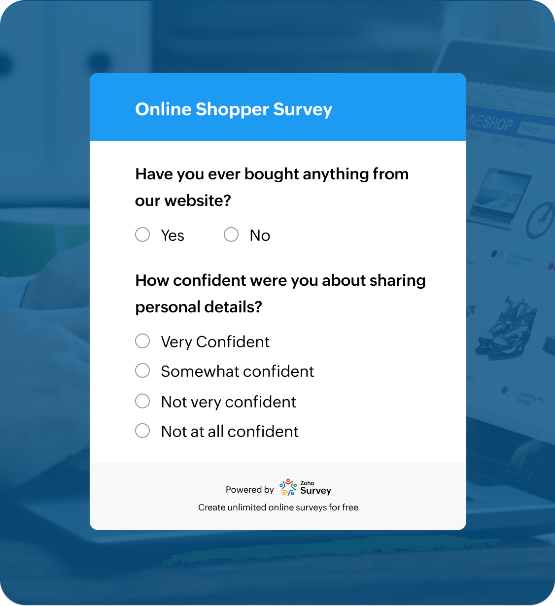 Internet shopper survey questionnaire template