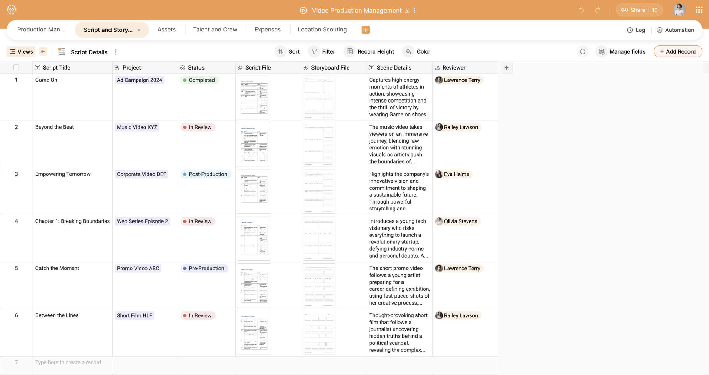 video management grid