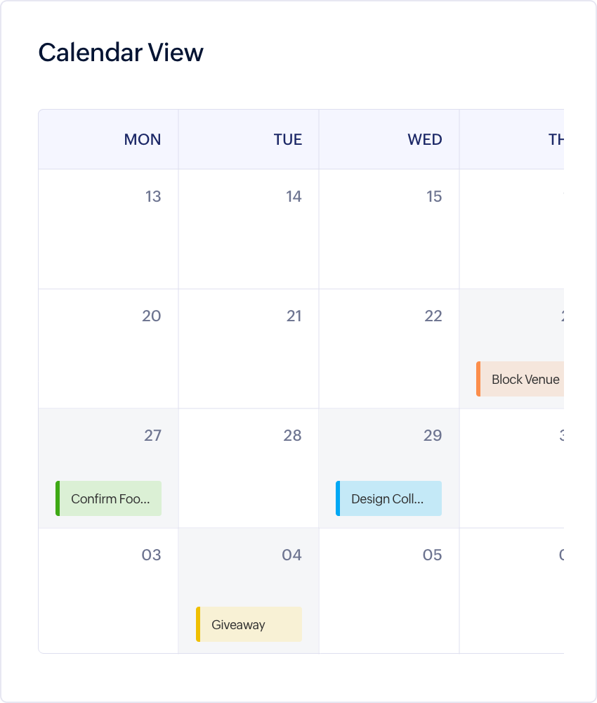 Calendar View