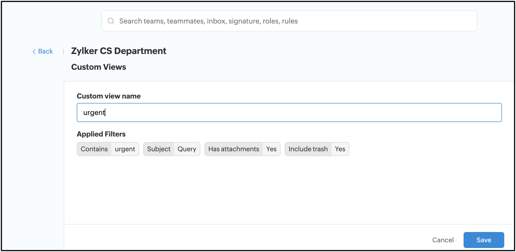 View/Edit custom views