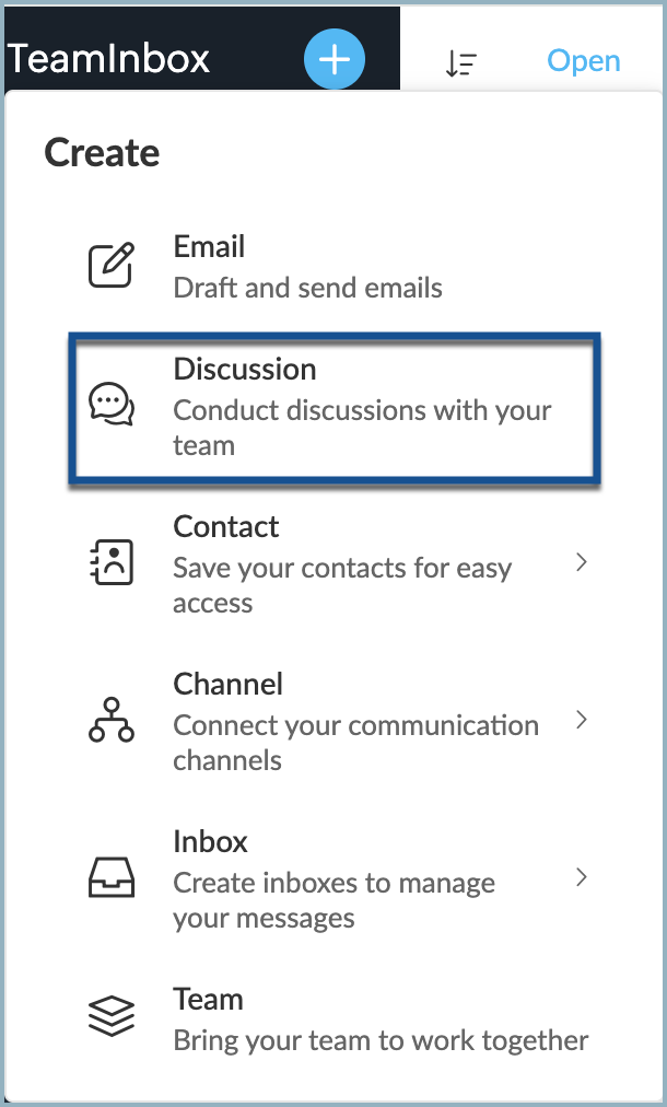 Creating internal discussions