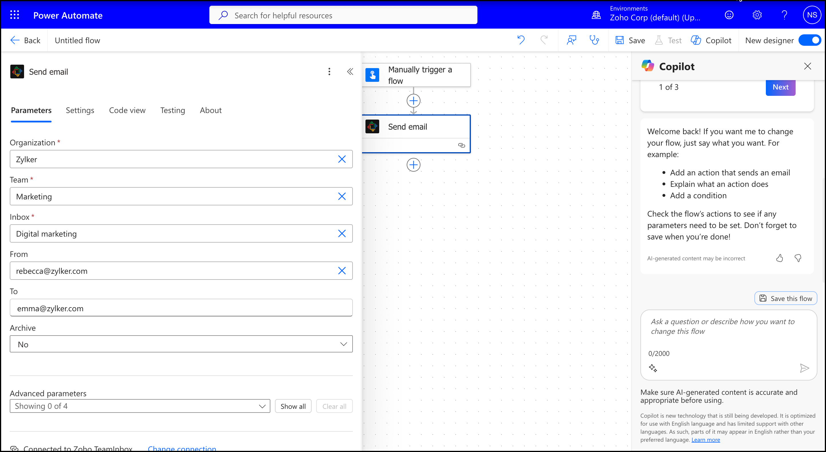 send an email send an email