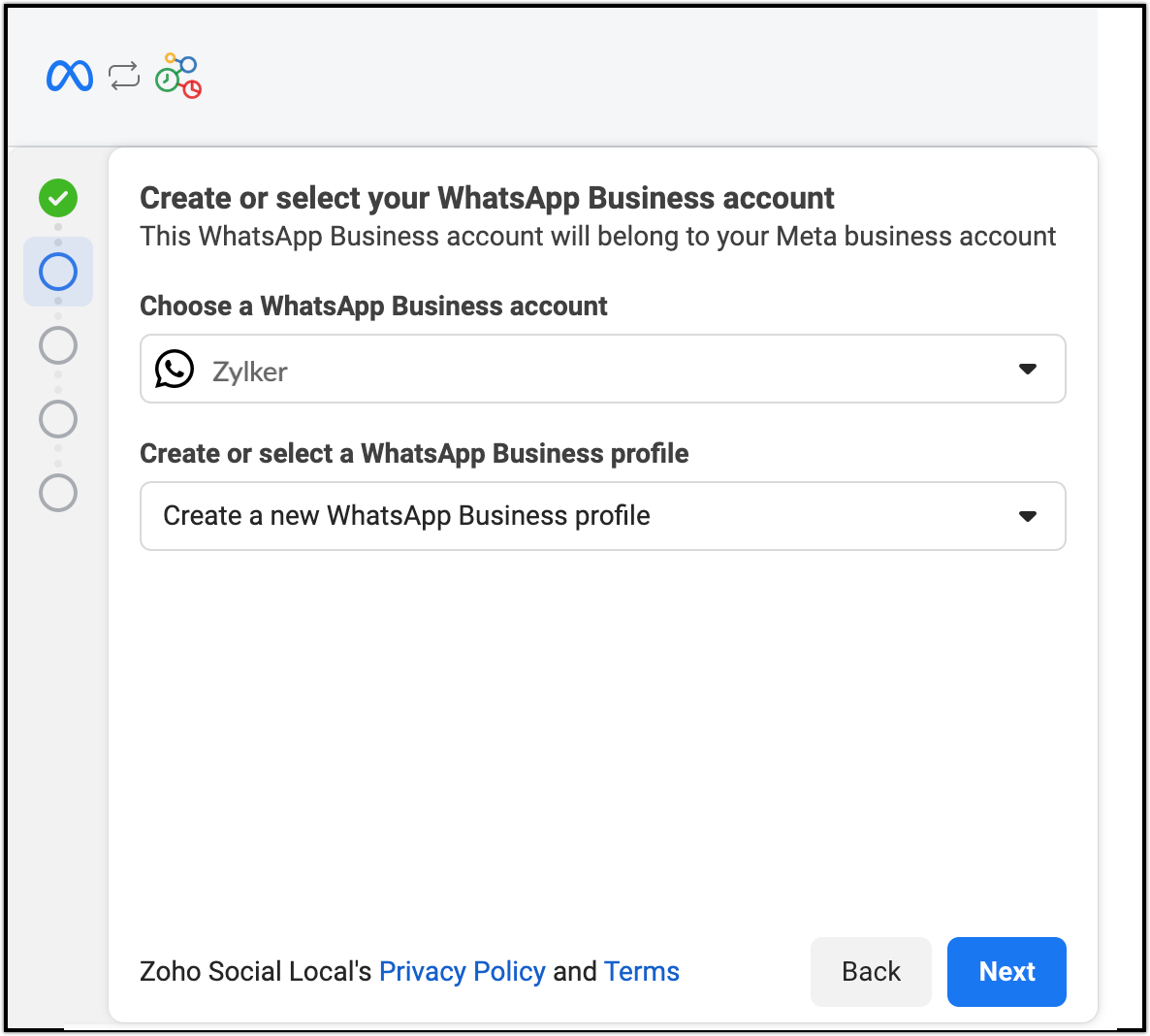 Create a new WhatsApp Business profile