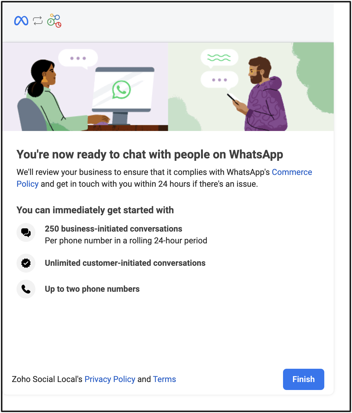 WhatsApp business number verification