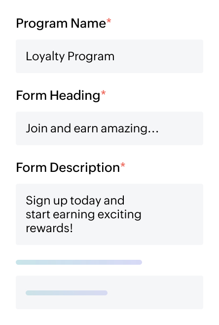 Loyalty widget customization