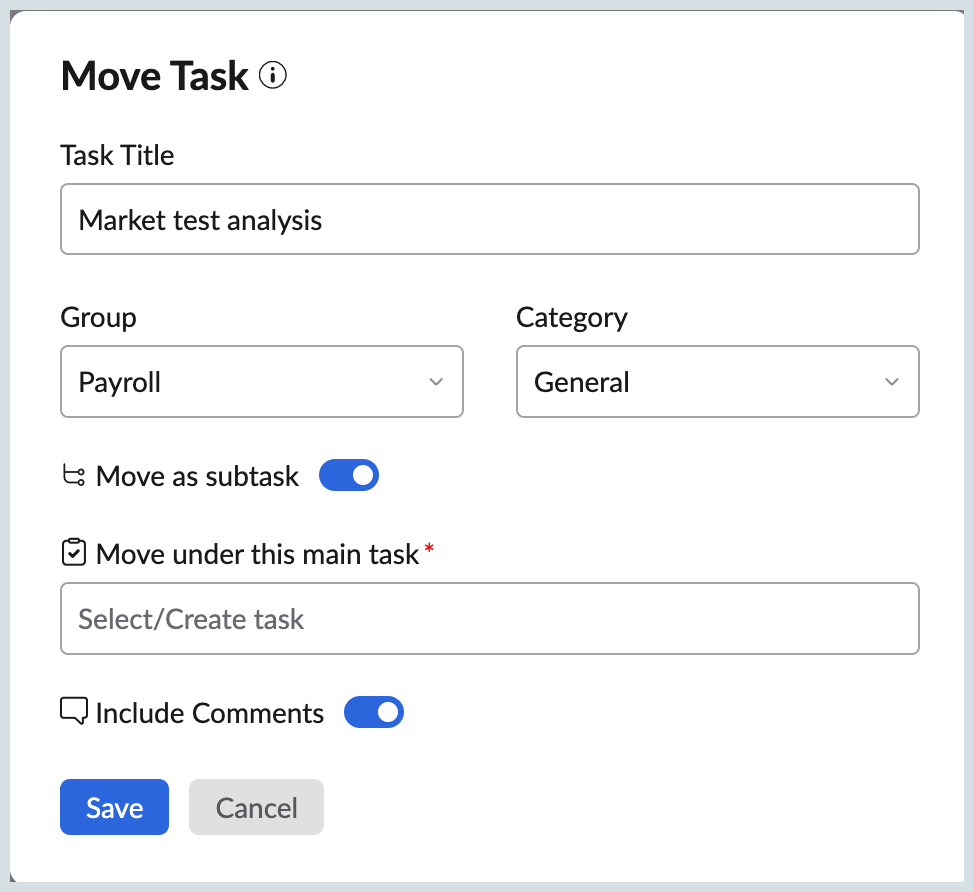 Move tasks