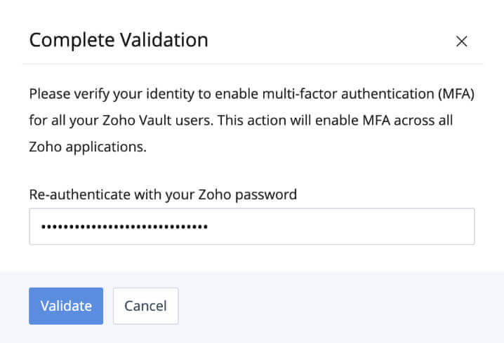 Enforced MFA for all users