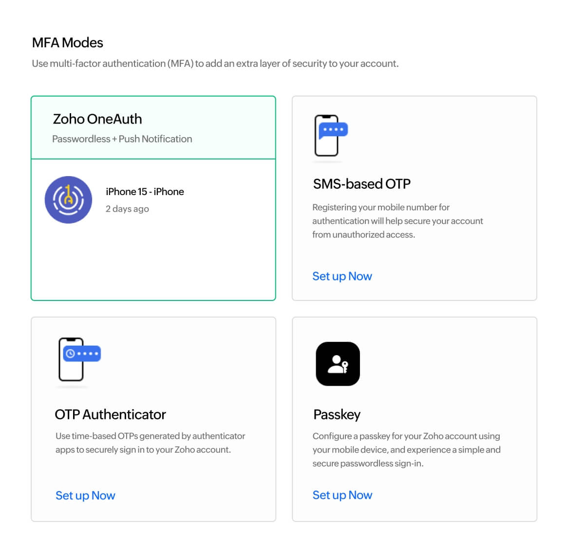 Multi factor authentication