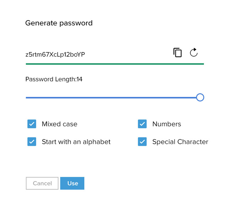 Protect online credentials with strong passwords