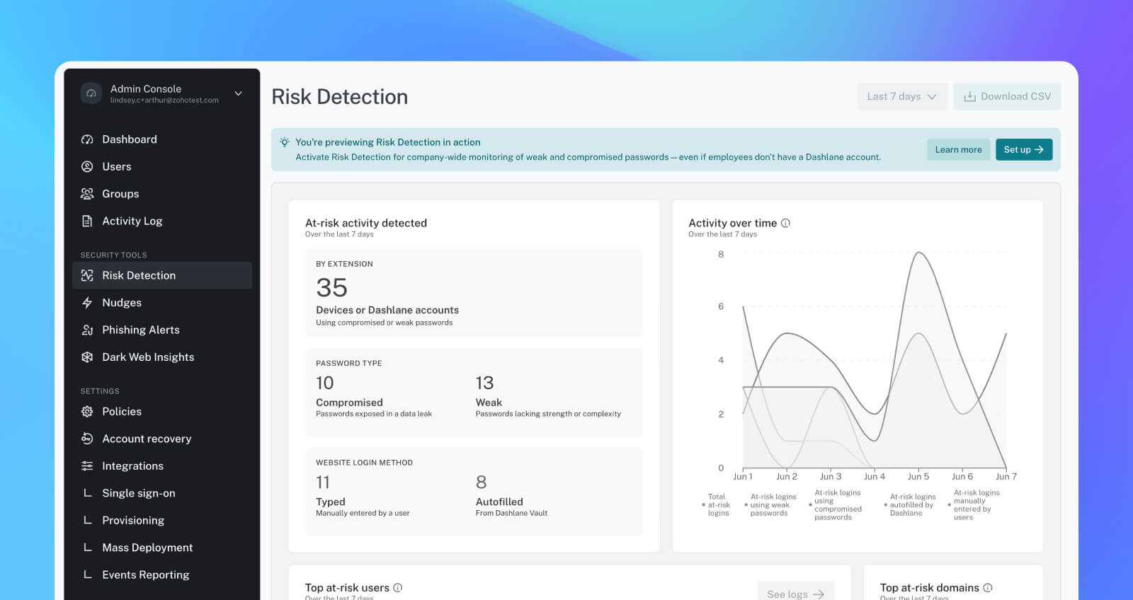 Dashlane interface