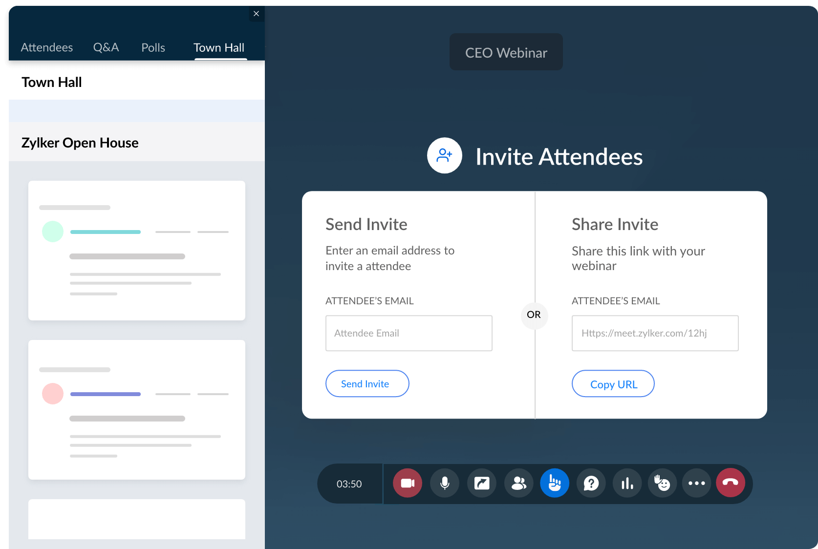 直感的なタウンホールセッションで同僚と交流