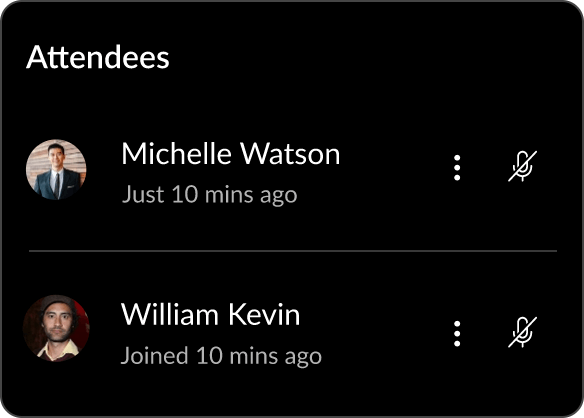 ウェビナー参加者リストを表示