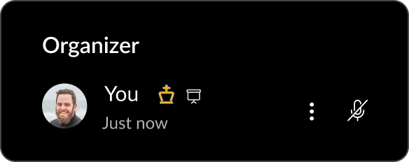 高度なオプションを備えたウェビナー主催者