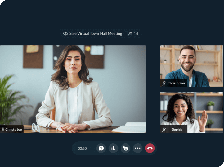 Virtual town-hall sessions