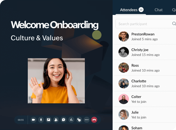 Employee onboarding using webinar