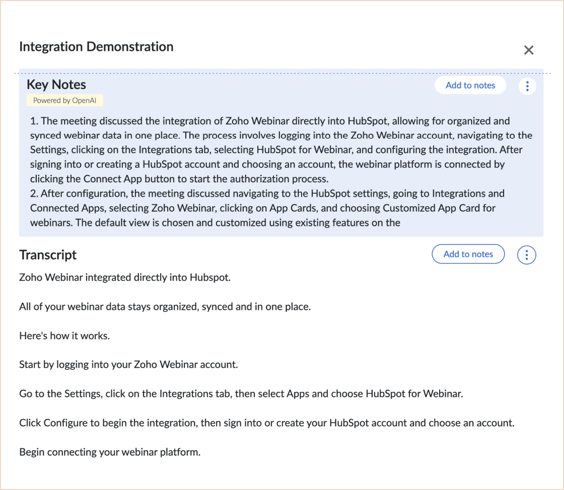 Clear and concise key notes for better focus