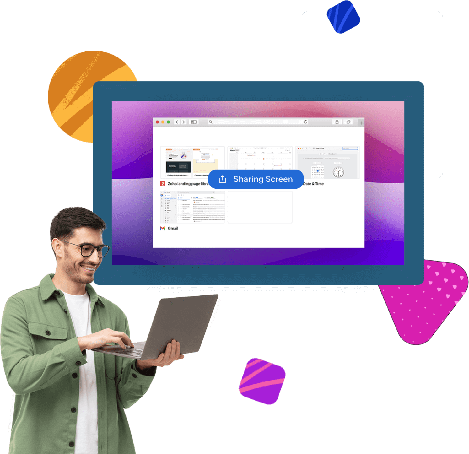 Screen sharing for interactive webinar sessions