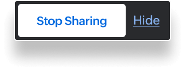 Stop screen sharing and file sharing