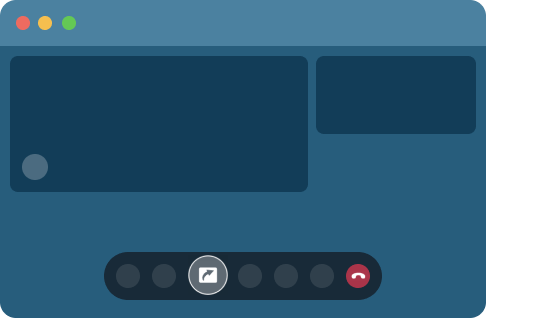 Stop screen sharing and file sharing
