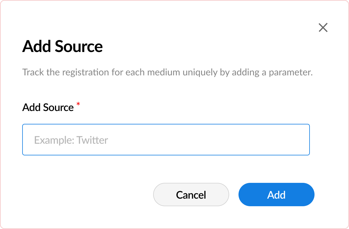 Create webinar registration tracking links