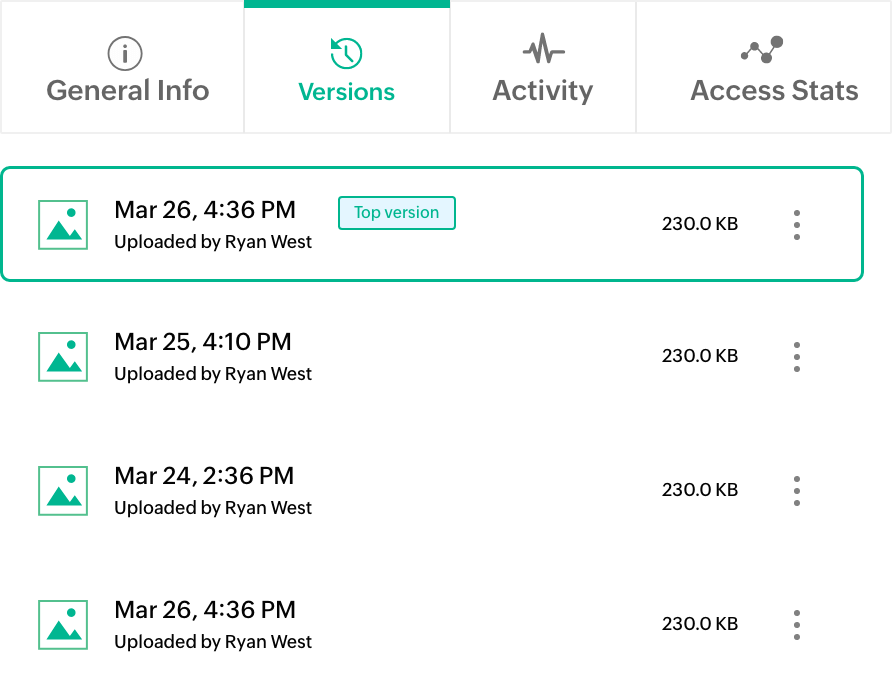 入手できるファイルのバージョンは無制限