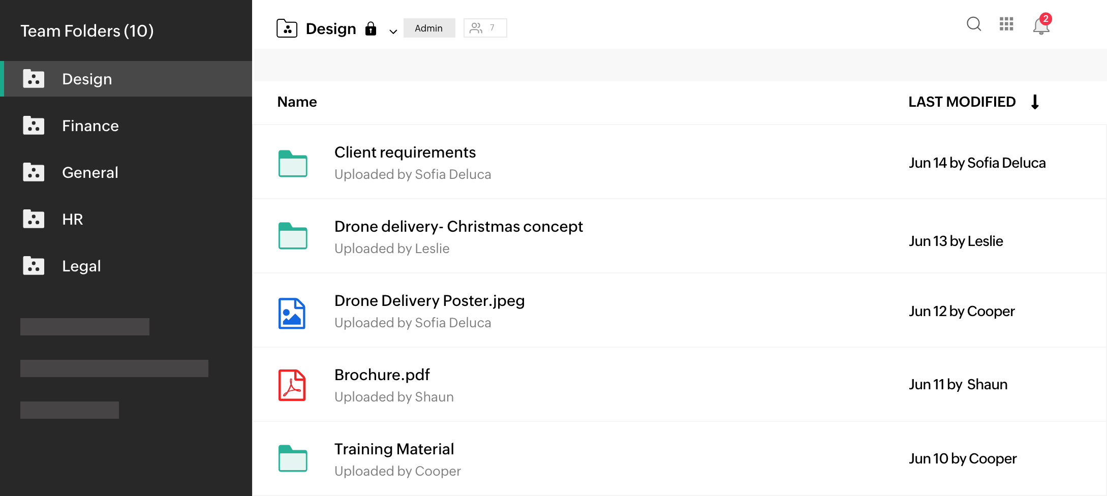 ファイルを1か所から管理