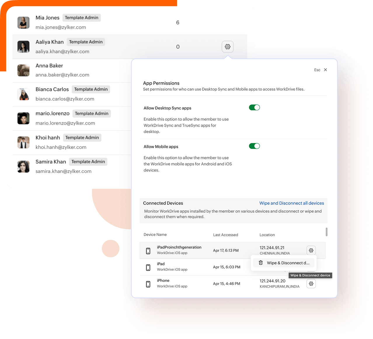 Centralised device management dashboard