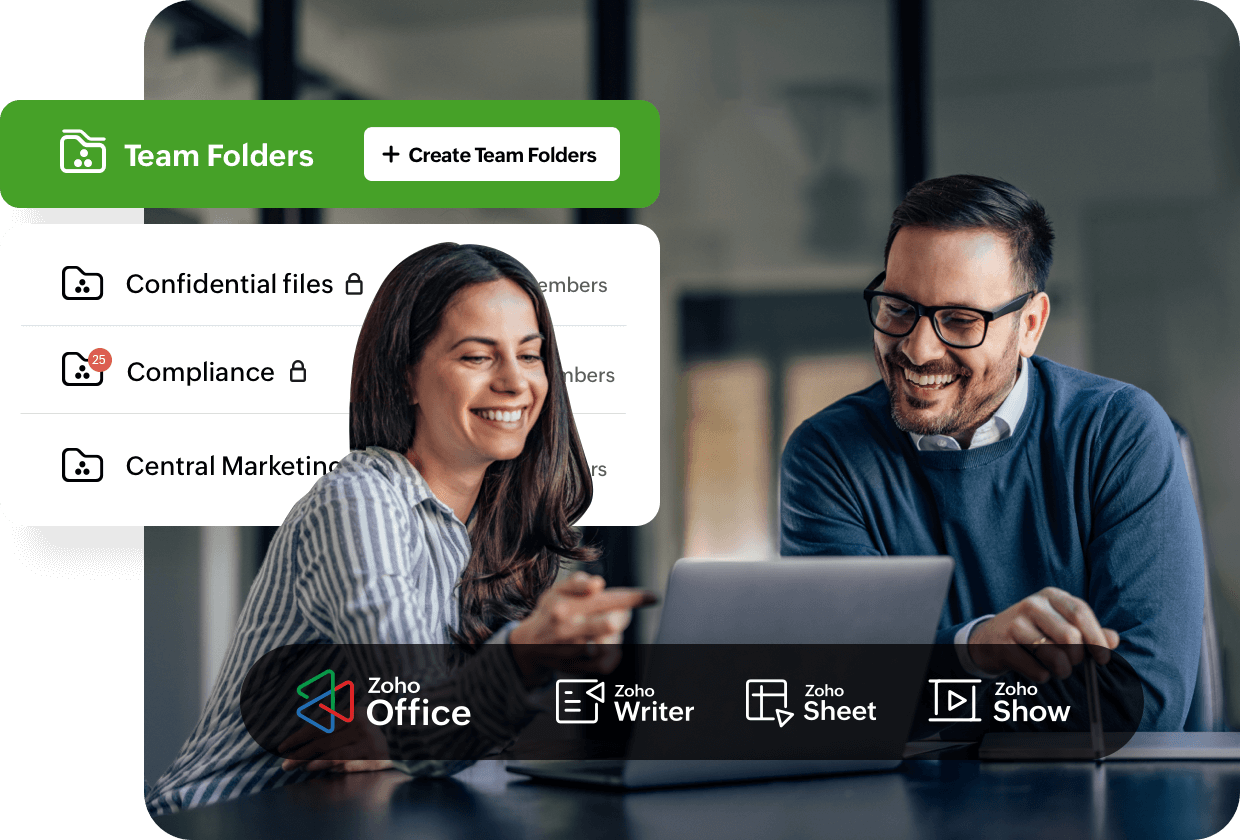 チームフォルダーリスト表示画面