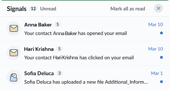 リアルタイム通知で常に最新情報を取得