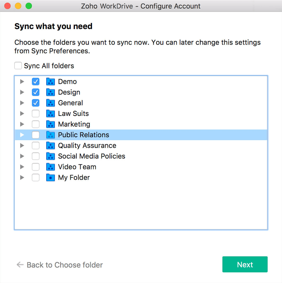 Sync back and forth