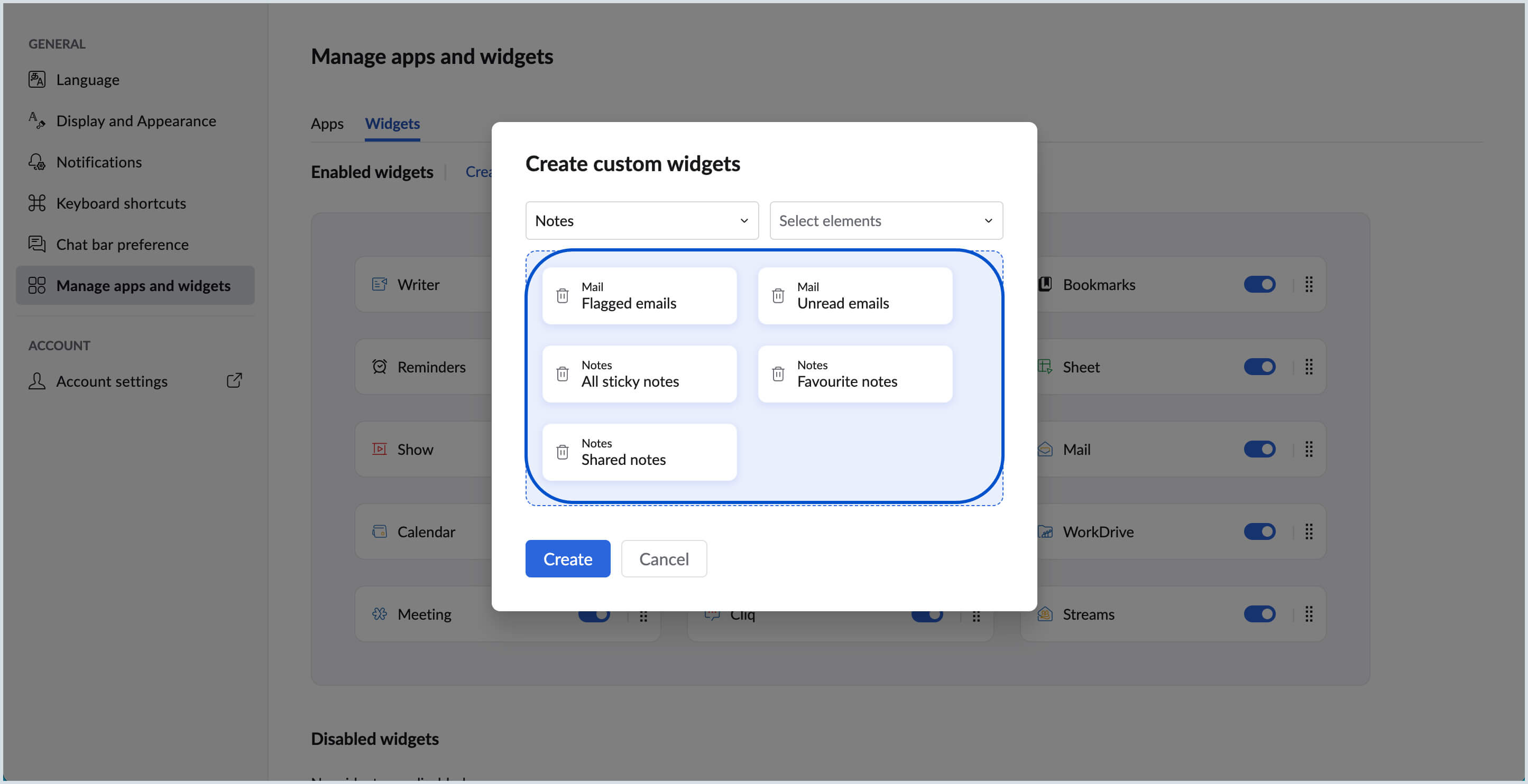 Custom widgets Custom widgets
