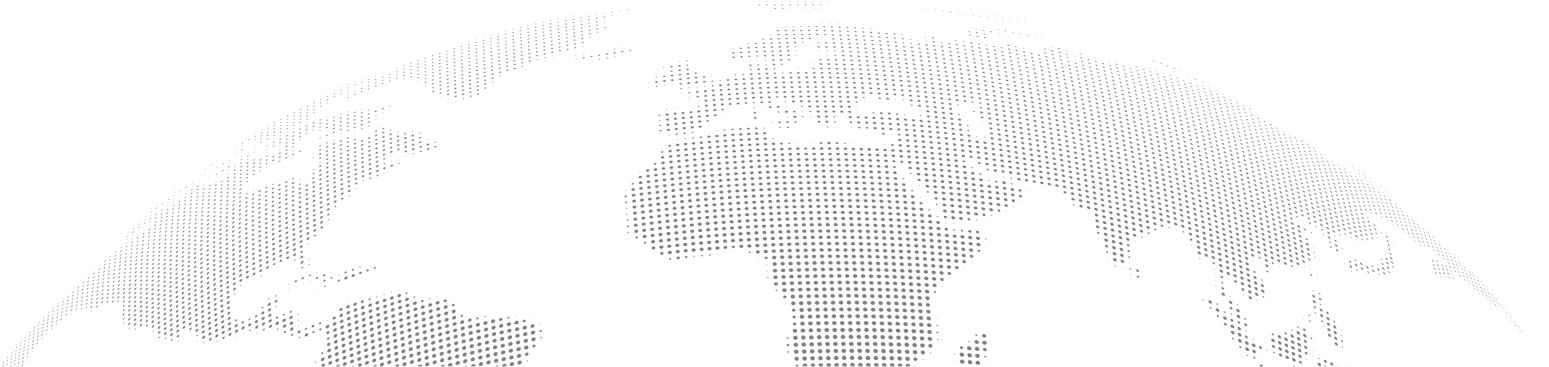Dotted world map backdrop emphasizing worldwide reach