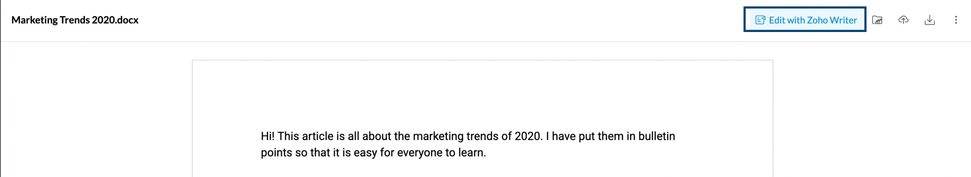 Edit documents from email attachments in Writer