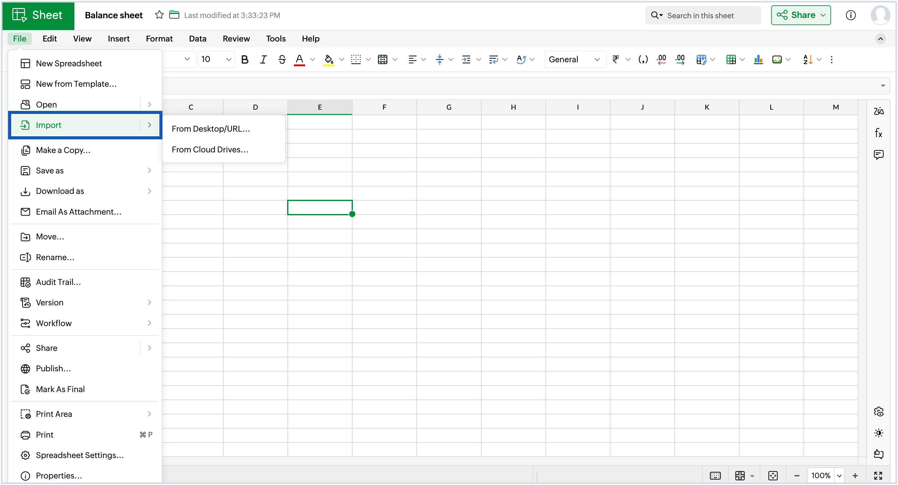 Screenshot to import from files Screenshot to import from files
