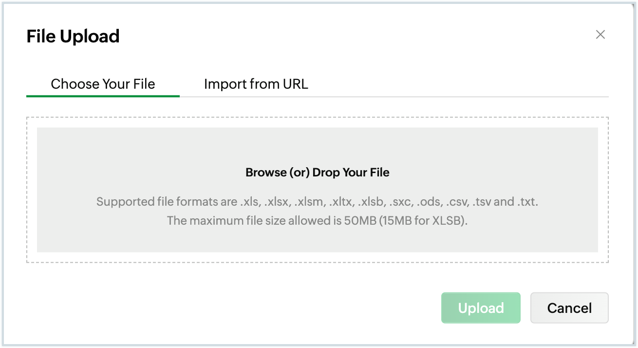 Screenshot to upload the files Screenshot to upload the files