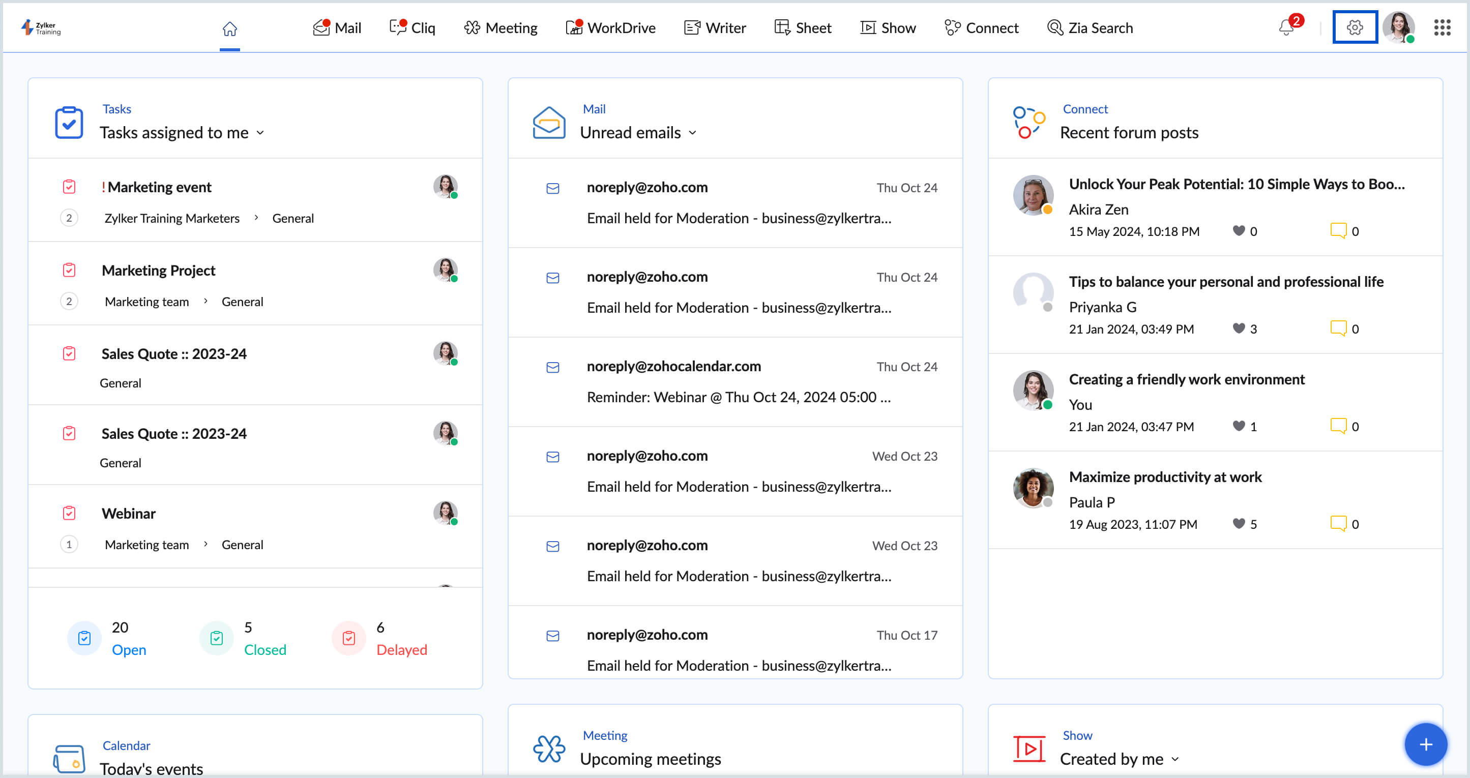 Workplace Settings Workplace Settings