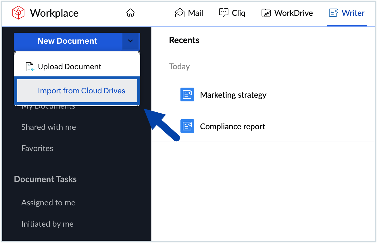 Screenshot of importing from cloud Screenshot of importing from cloud