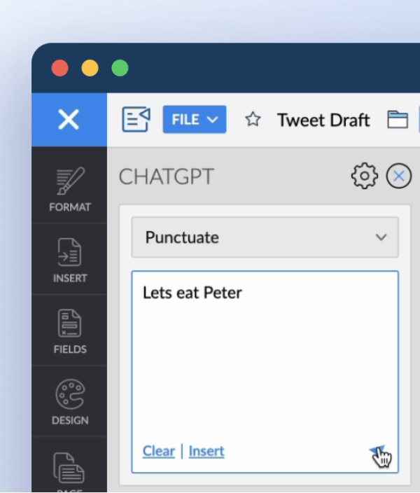 Punctuate content