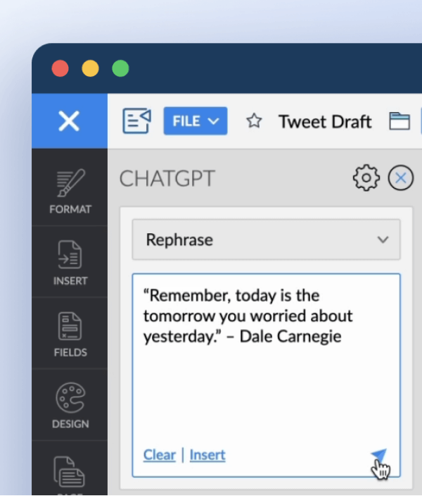 Change to active voice