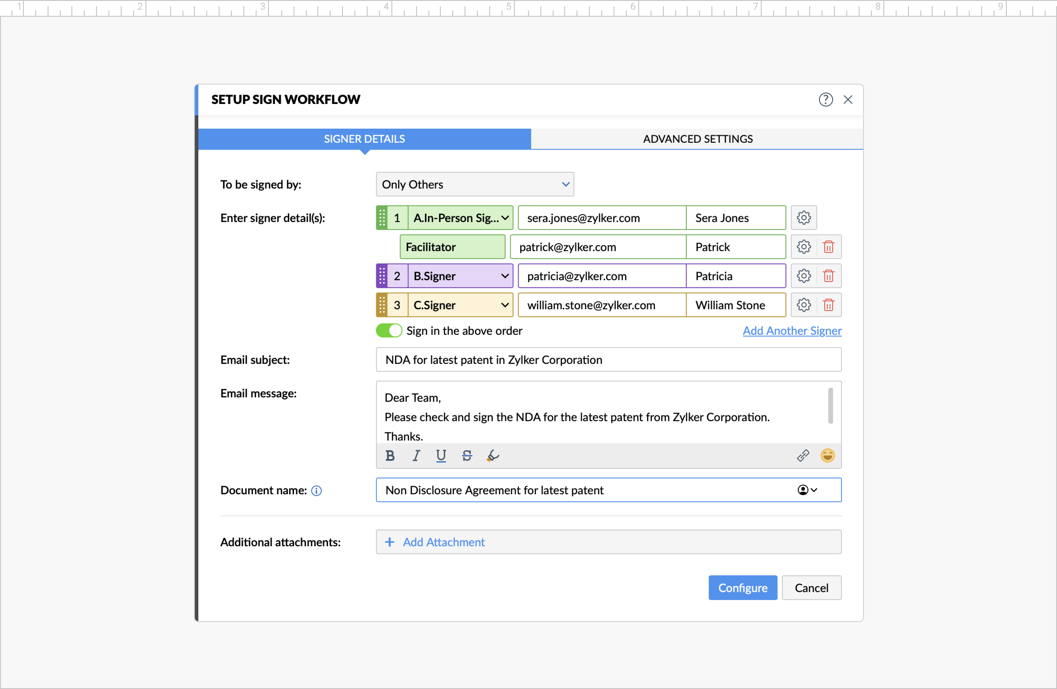 Collect eSignatures in bulk