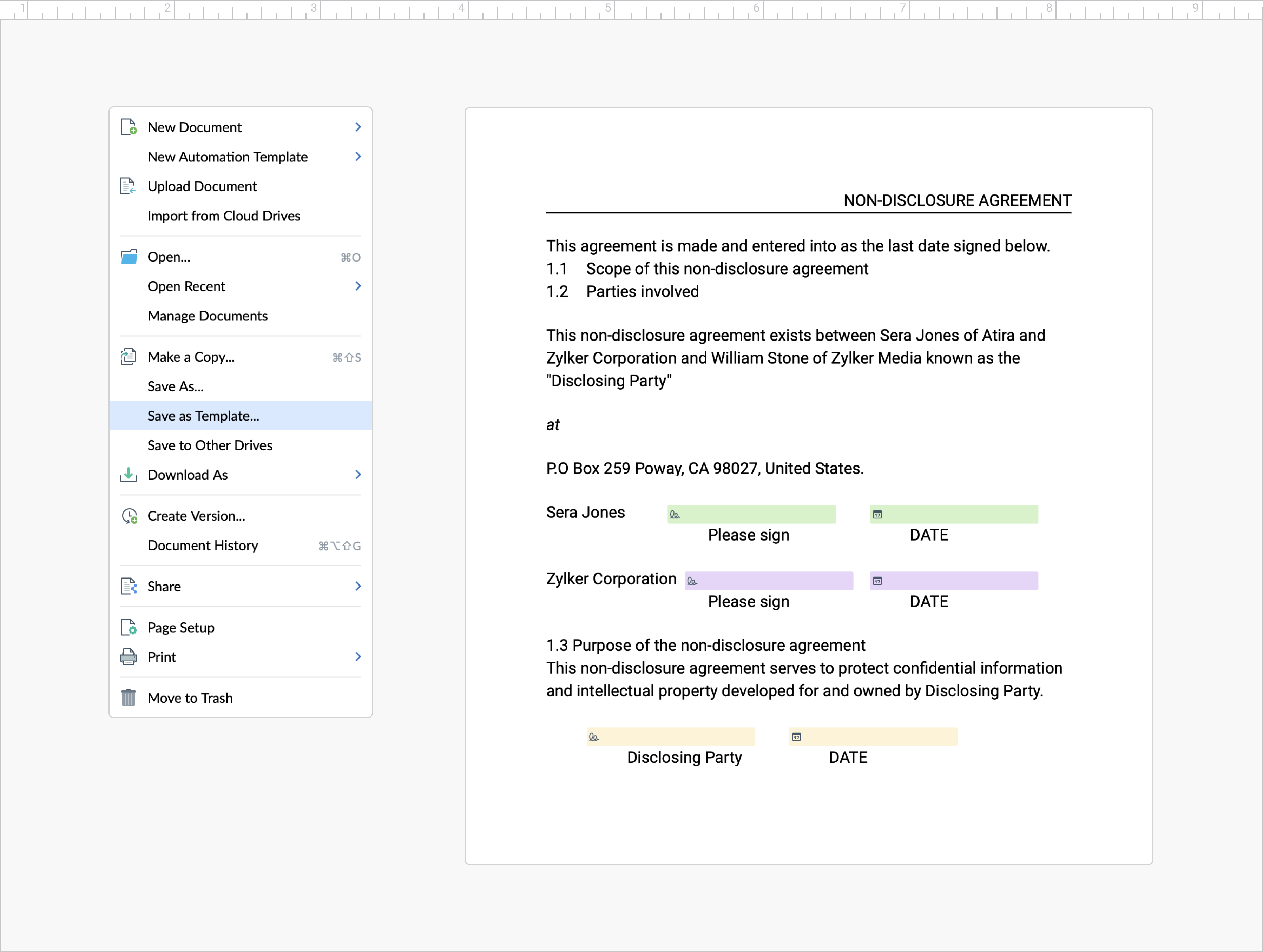 Create customized templates