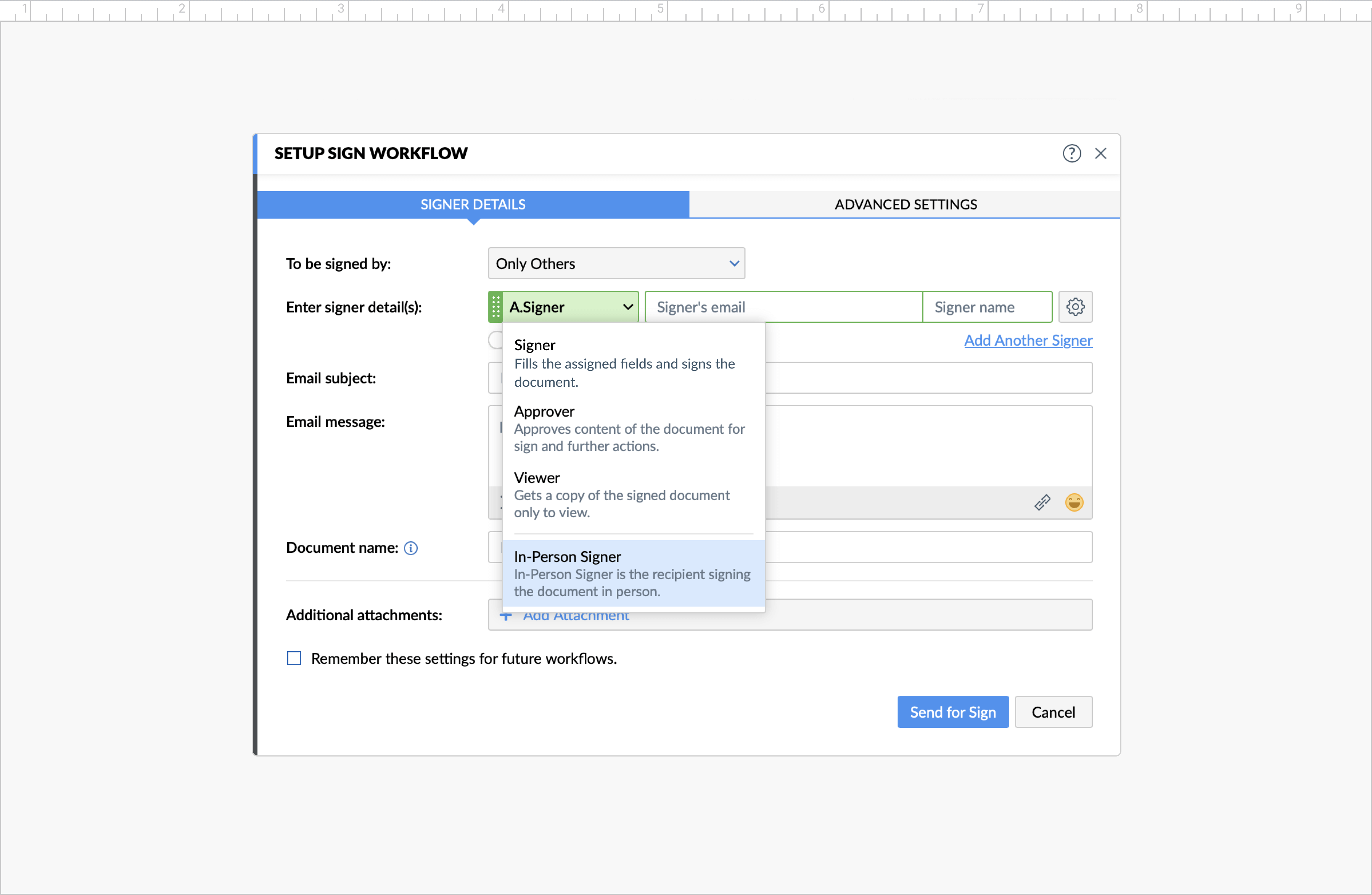 Collect eSignatures in person