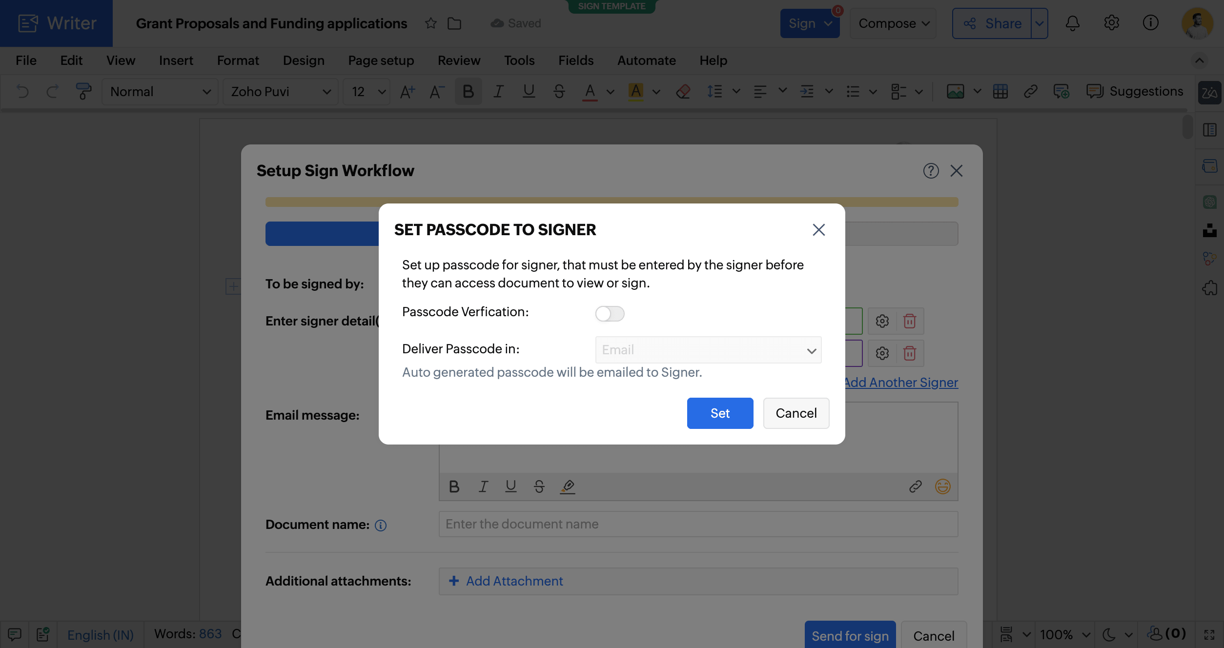 Securely collect eSignatures