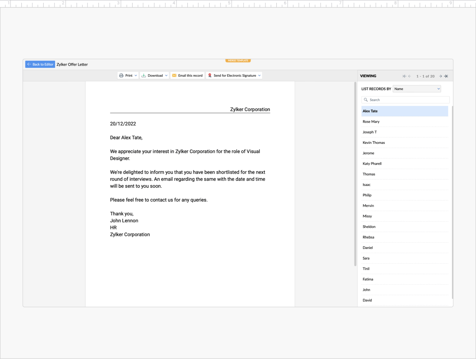 Check the status of bulk signature collection