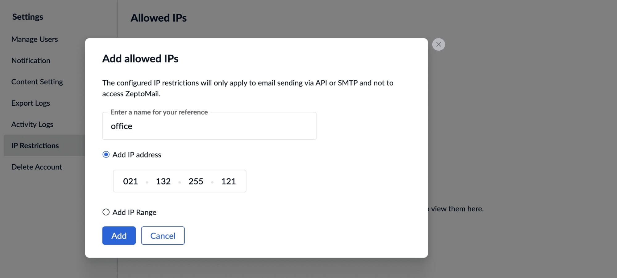IP Restrictions