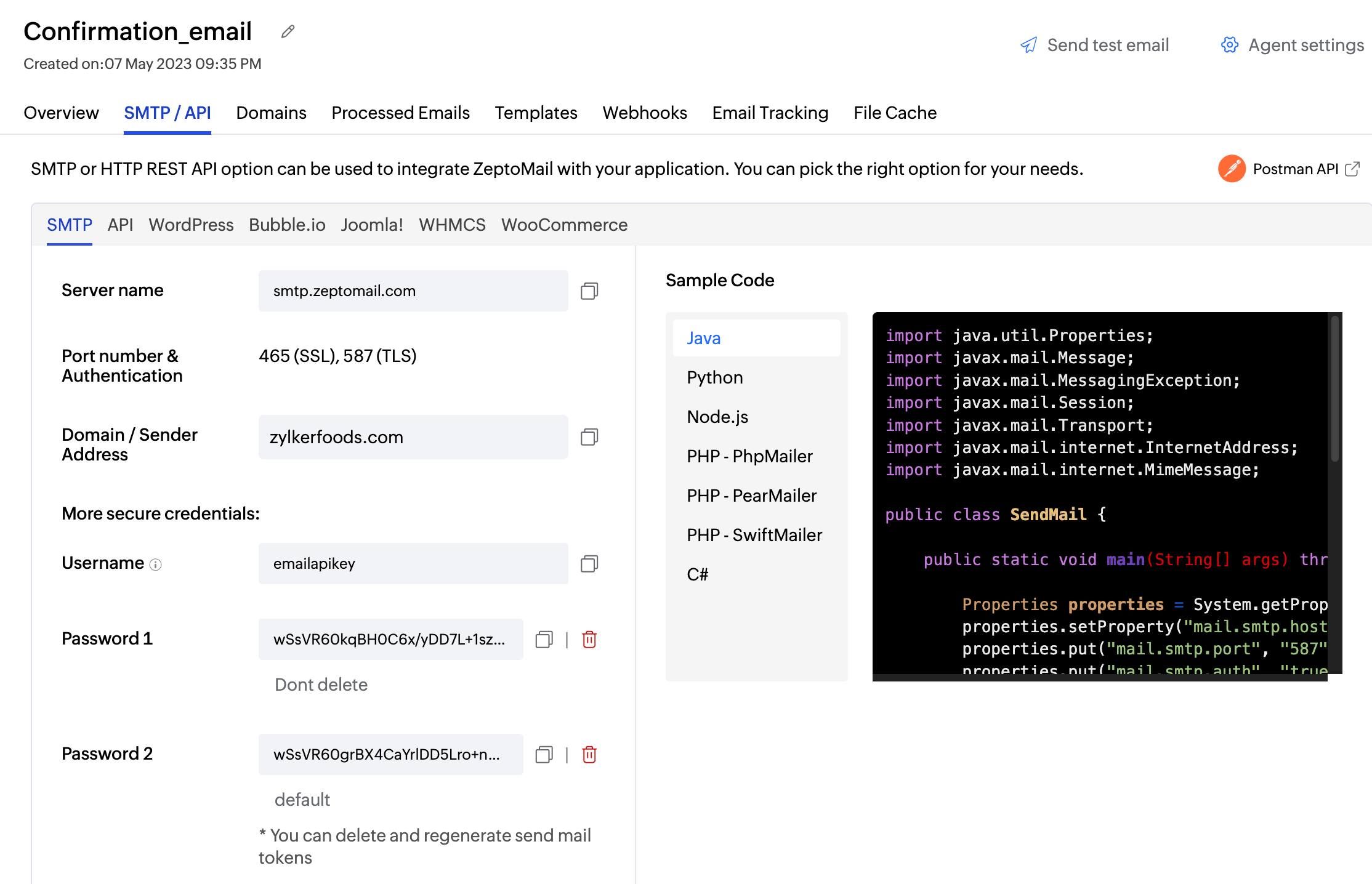 SMTP- API