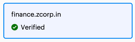 verified status