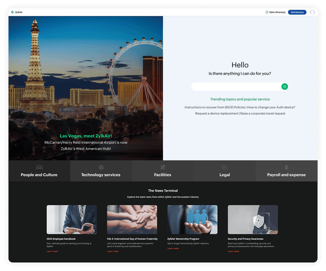 ServiceDesk Plus Service Management Preview